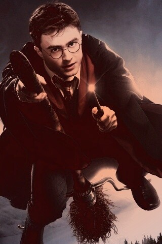 Гарри Поттер на метле обои