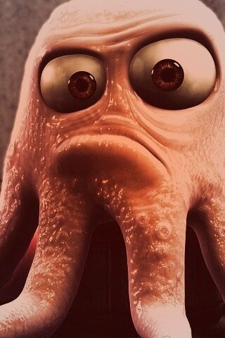 Курящий осьминог обои