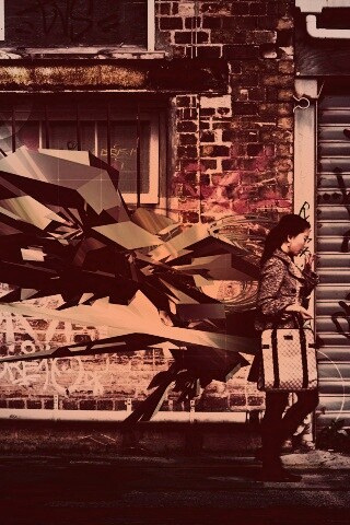 3D граффити на стене обои