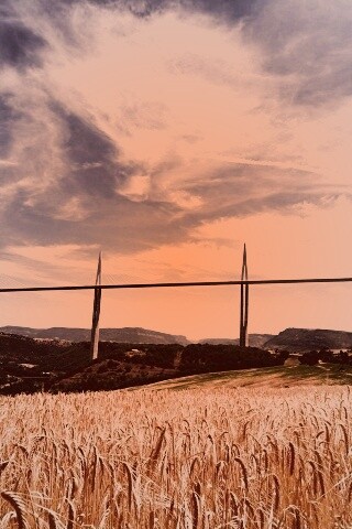 Мост над долиной обои