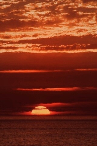 Закат в море обои