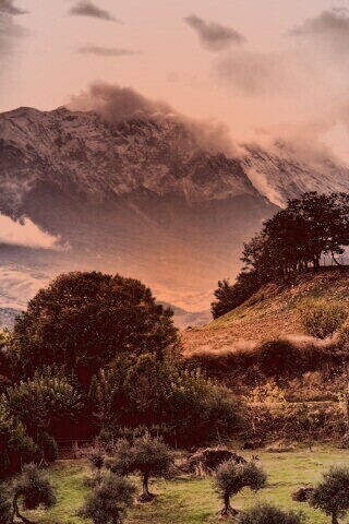 Горный пейзаж обои