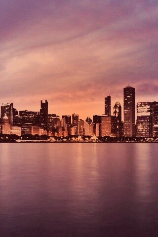 Чикаго с воды обои