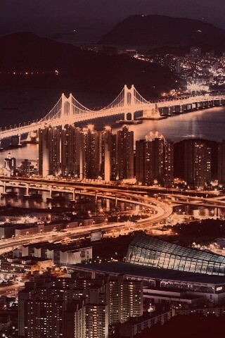 Ночной город обои