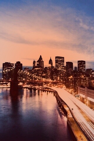 Город светит окнами в ночи обои