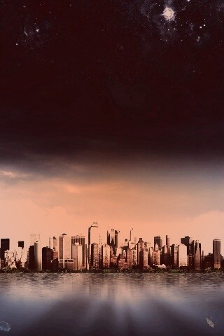 Город на острове обои