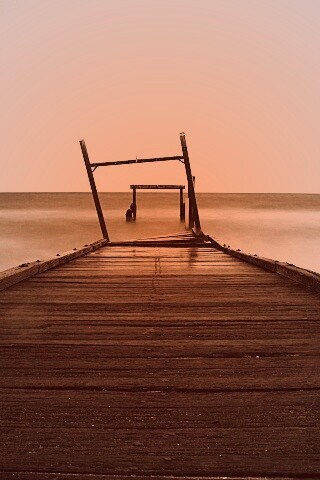 Мостки до горизонта обои