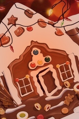 Пряничный домик обои