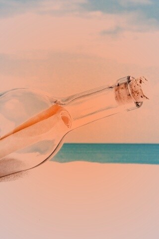 Послание в бутылке обои