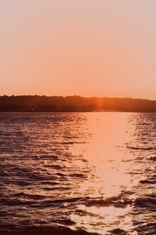 Красивое закатное озеро обои