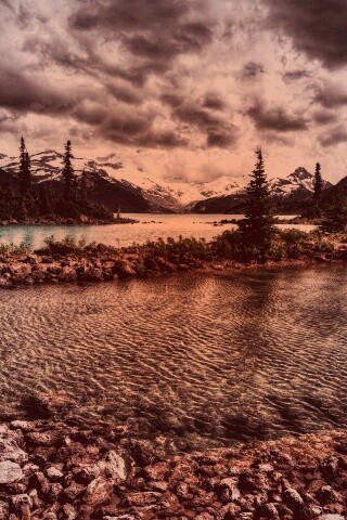 Горная река обои