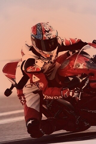Мотоциклист на Хонде обои