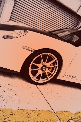 Белый порше обои