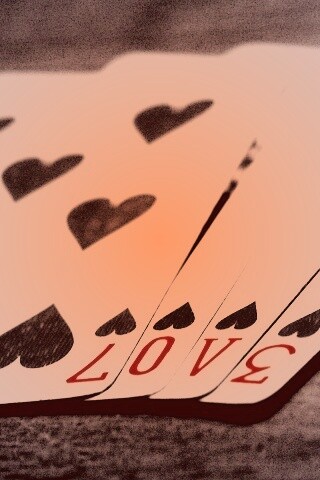 Любовь и карты обои