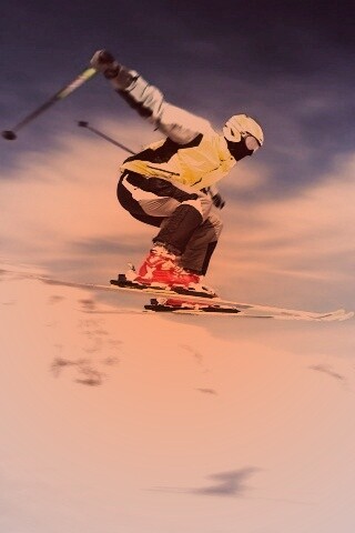 Лыжник в прыжке обои