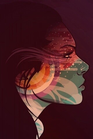 Профиль девушки обои