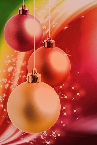 Яркие новогодние игрушки обои