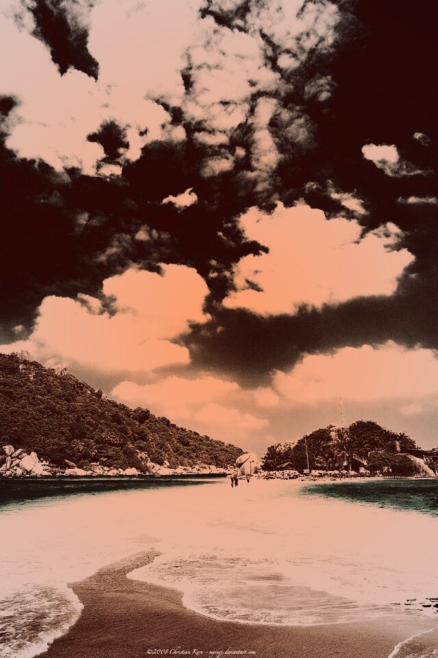 Двойное море обои