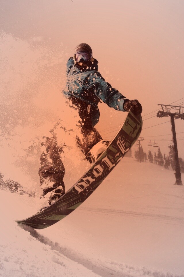 Сноубордист обои