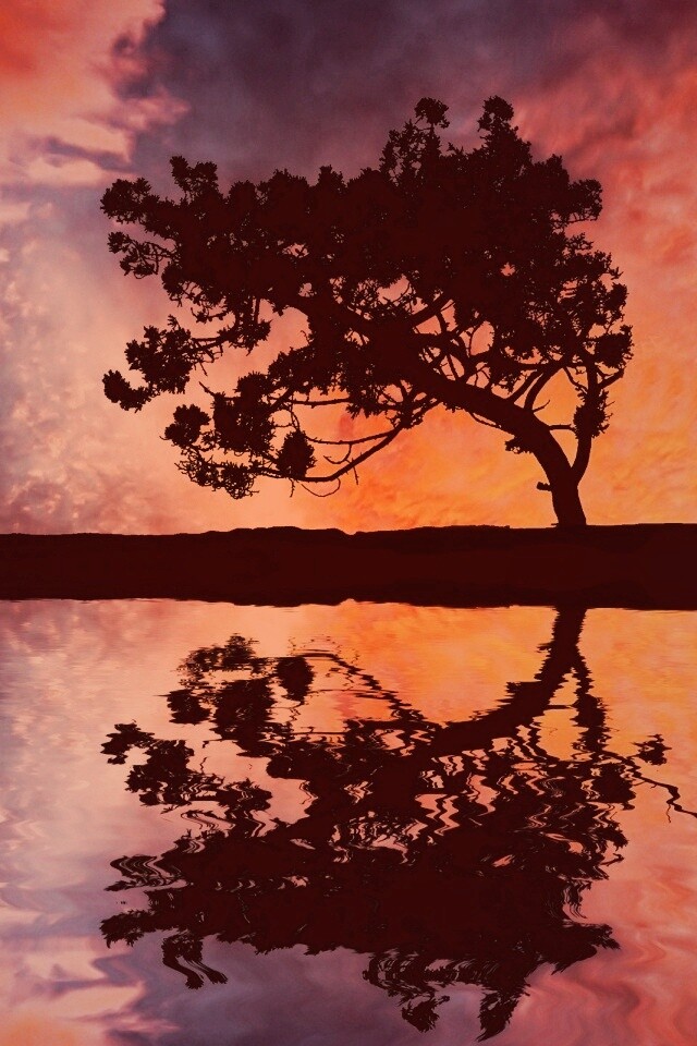 Зеркальное озеро обои