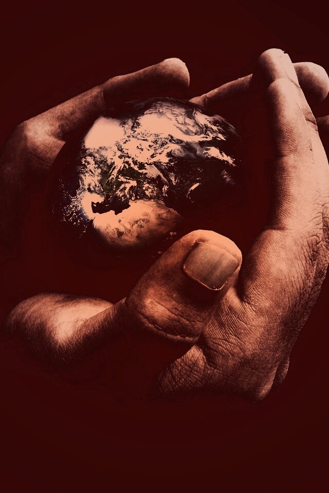 Мир в руках обои