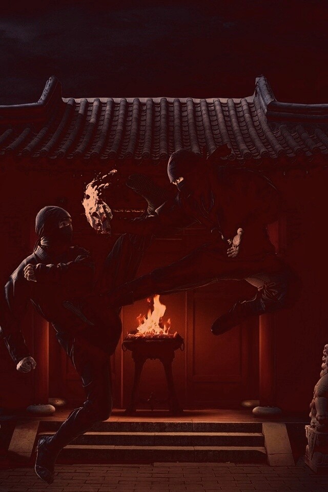 Бой ниндзя обои