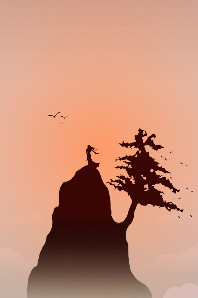 Одна на вершине обои