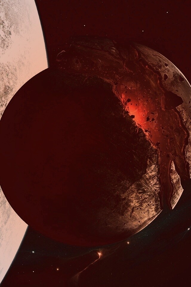 Спутник раскалывается пополам обои