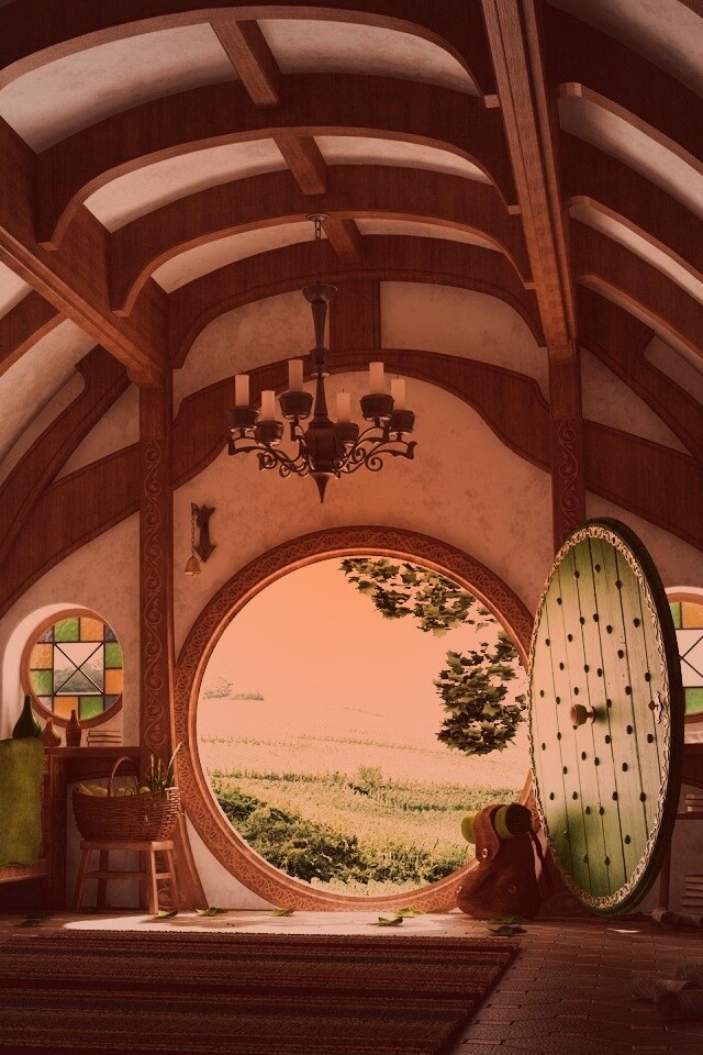 Дом хоббитов обои