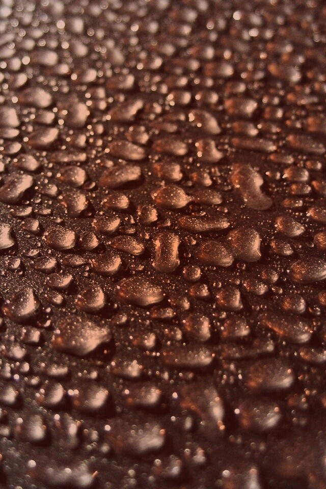 Вода собирается в капли обои