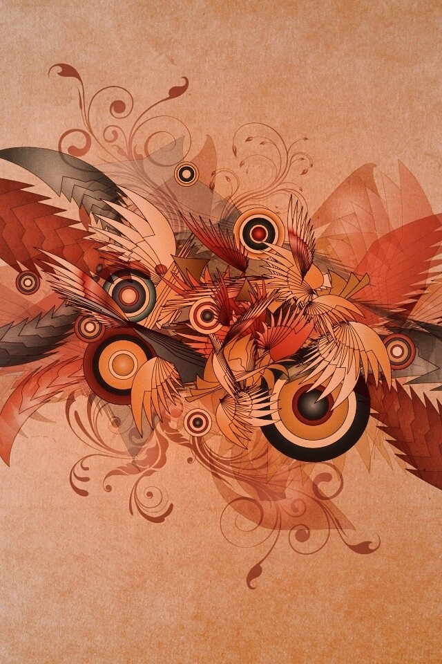 Перья и круги обои