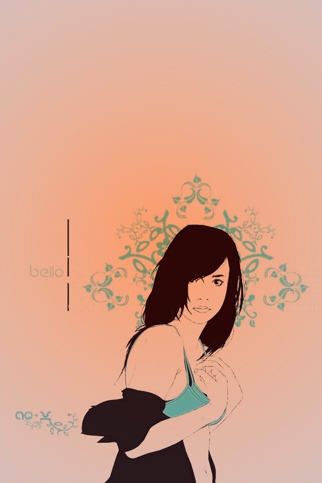 Векторная девушка обои