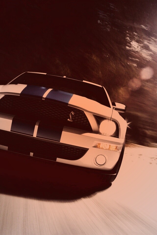 Форд Шелби с синими полосками обои