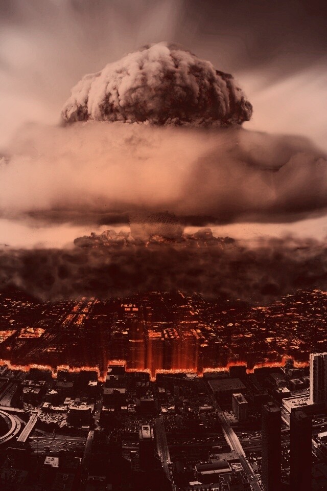 Ядерный взрыв в городе обои