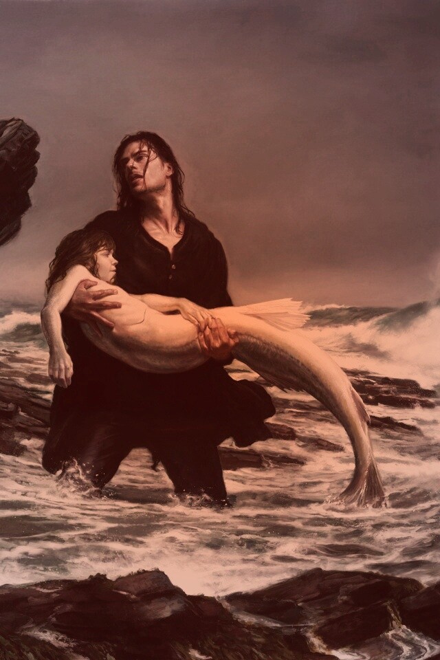 Рыбаки спасают русалку обои