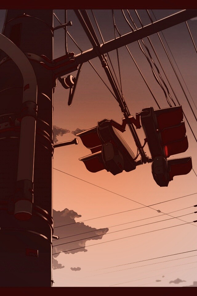 Красный свет обои