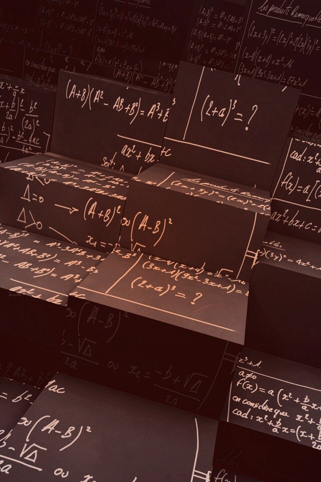 Черные кубы в уравнениях обои