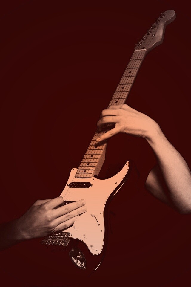Игра на электрогитаре обои