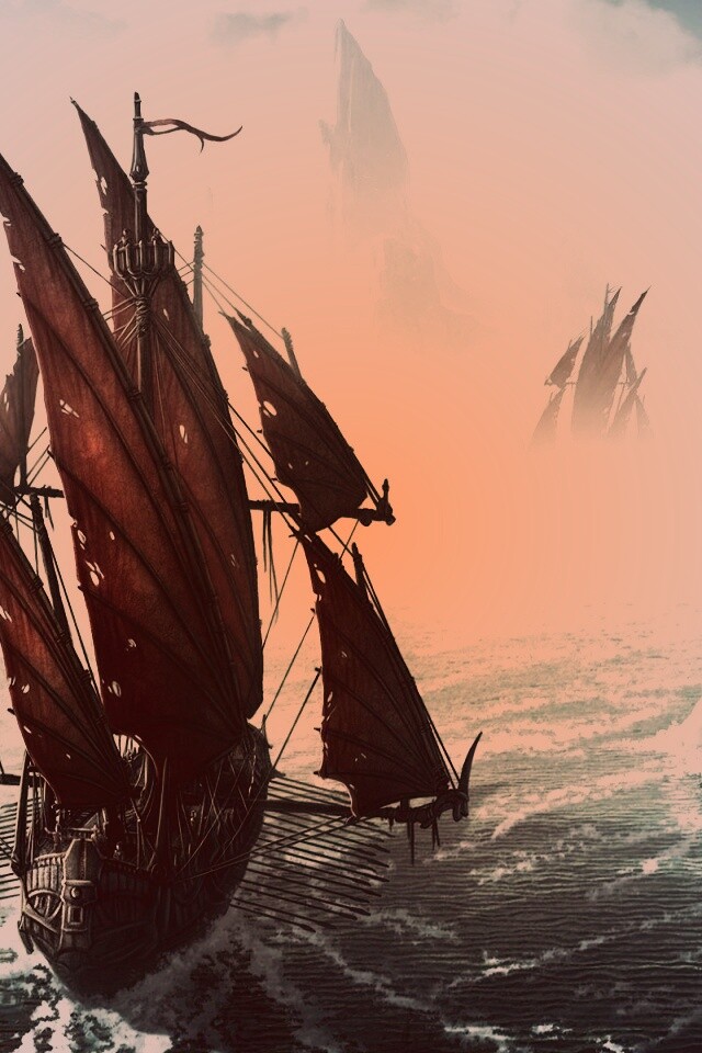 Корабли во льдах обои