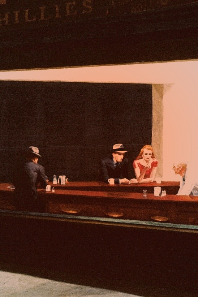 Ночное кафе обои