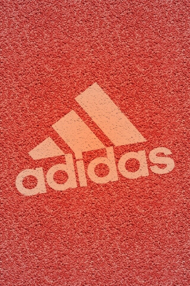 Логотип Адидас на красном обои