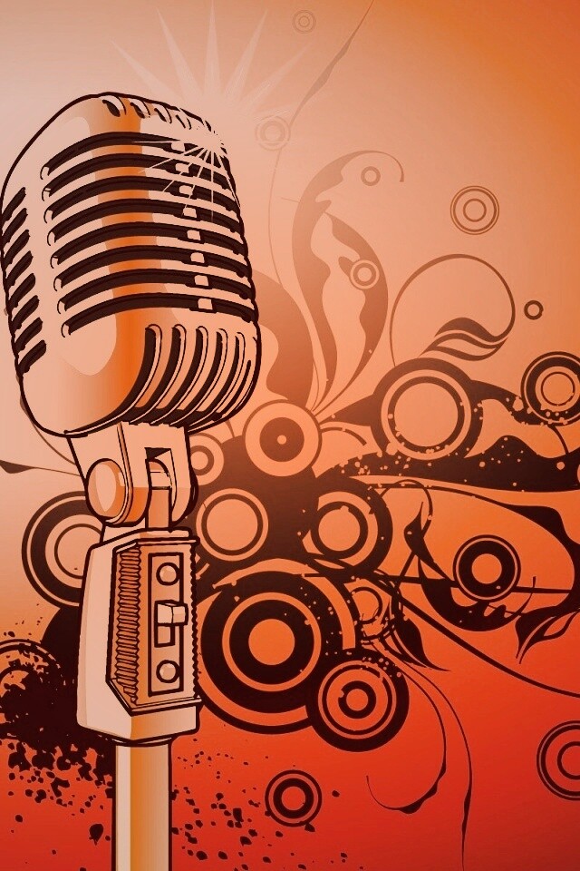 Ретро микрофон обои