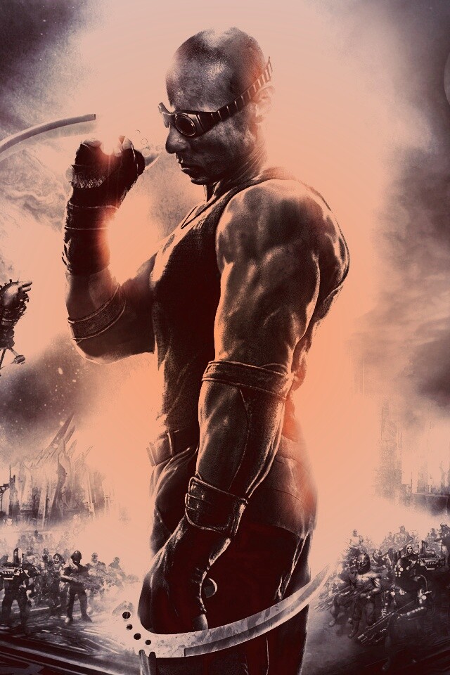 Риддик с клинками обои