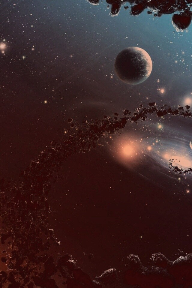 Причудливый пояс астероидов обои