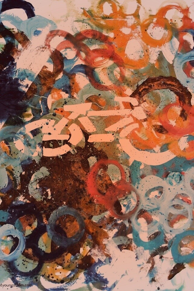 Рисованный через трафарет велосипед обои