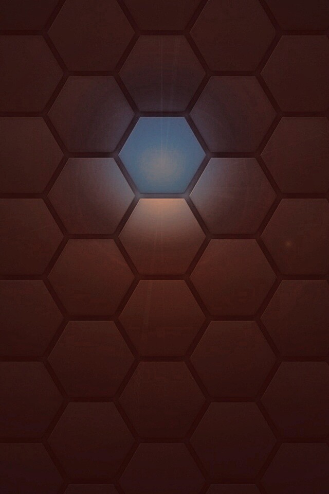 Светящийся синий шестиугольник обои