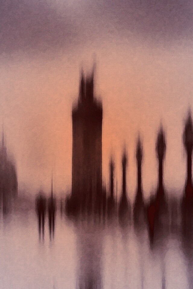 Размытый вид с моста обои