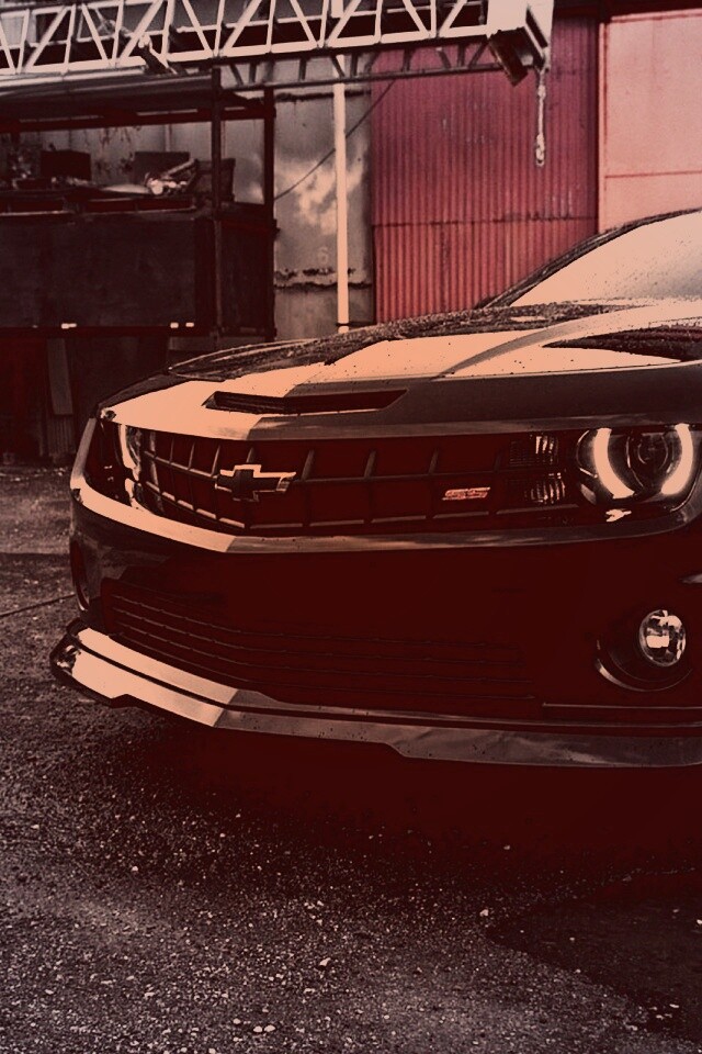 Черный шевроле камаро SS обои