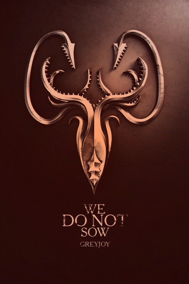 Металлический герб дома Грейджой обои