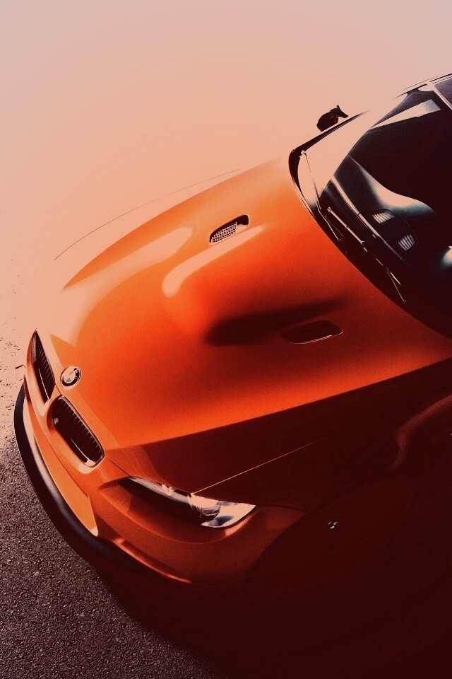 Оранжевый BMW обои